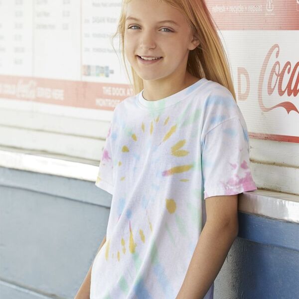 Youth Summer Camp Tie-Dyed T-Shirt Thumbnail