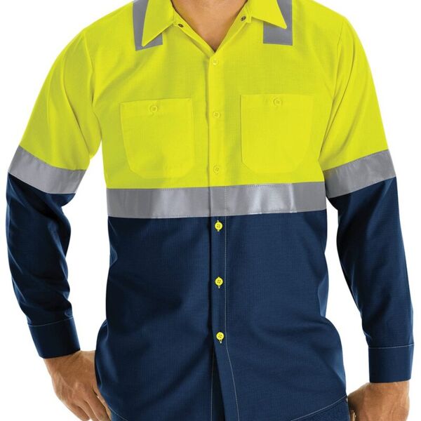 Enhanced & Hi-Visibility Long Sleeve Work Shirt - Tall Sizes Thumbnail