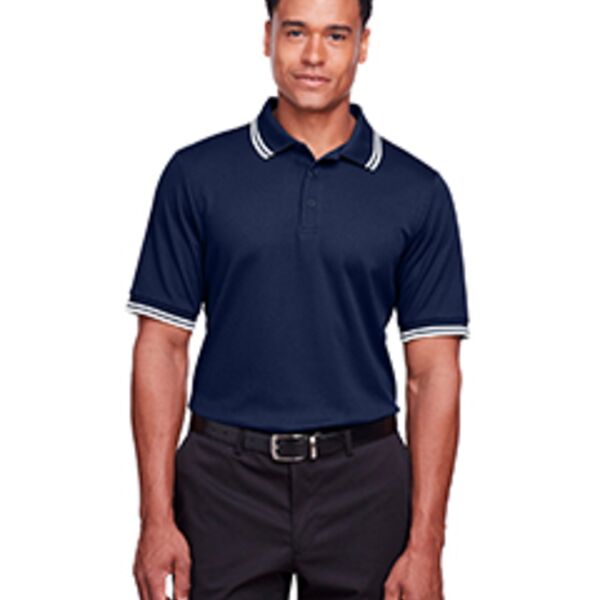 CrownLux Performance® Men's Plaited Tipped Polo Thumbnail