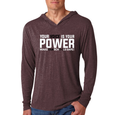 Your Voice Is Your Power Lightweight Hooded Tee Thumbnail